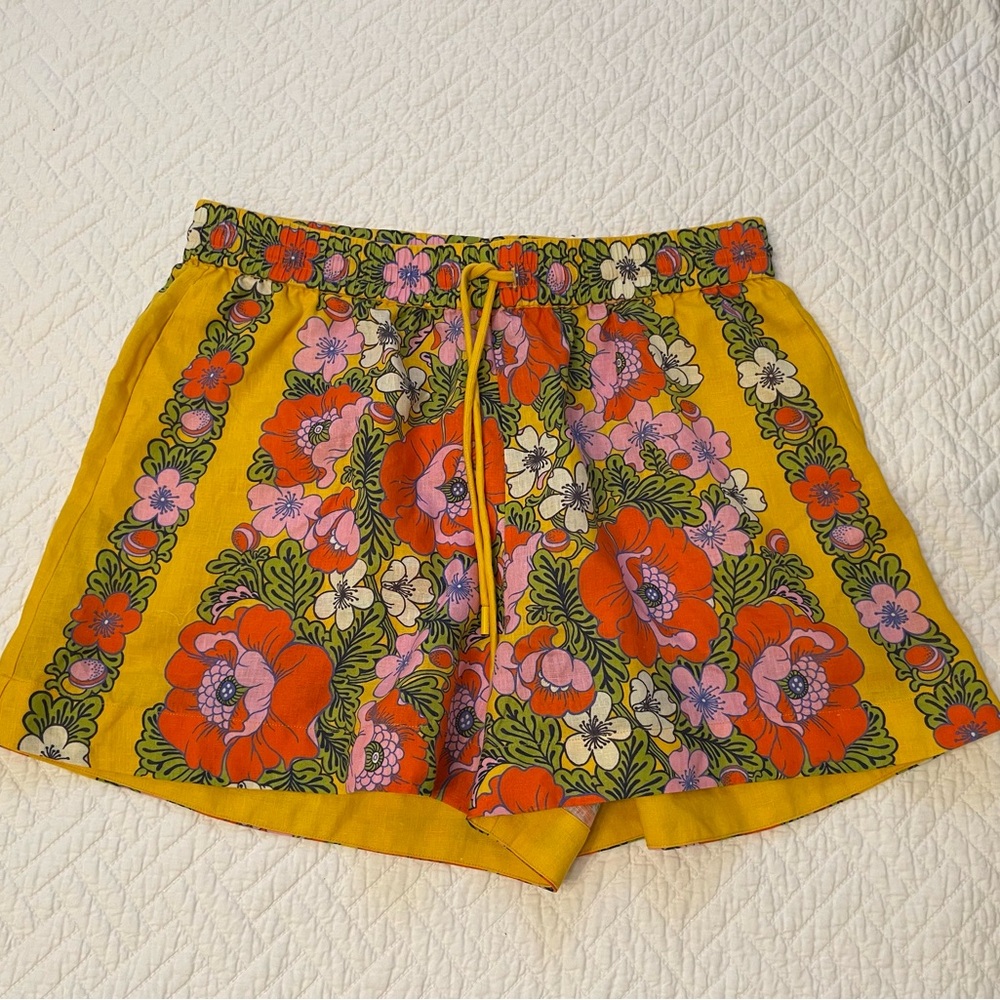 Alemais Floral Linen Shorts - AU16 / US12